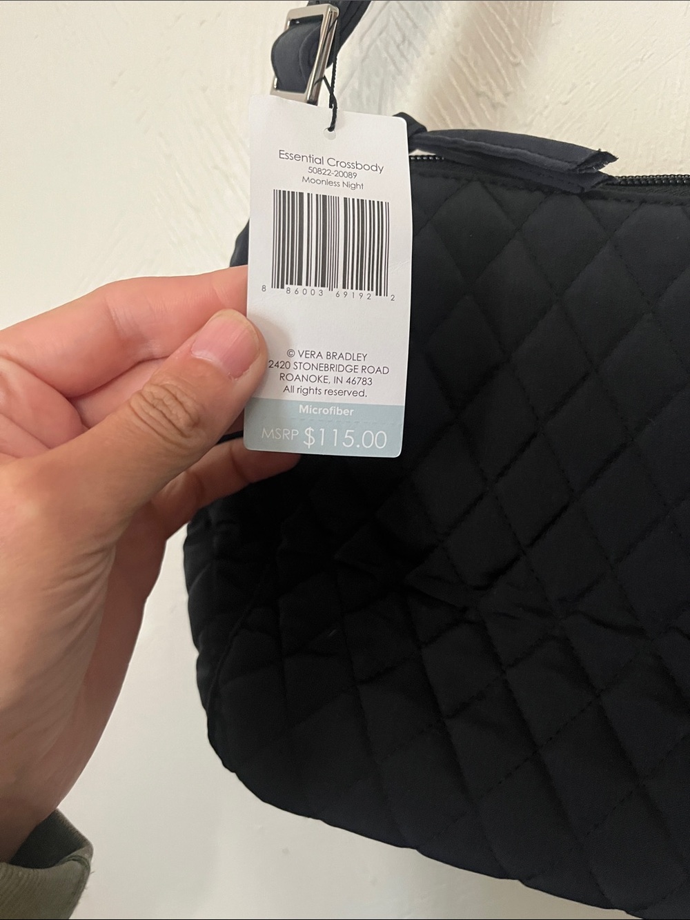 Vera Bradley Essential Crossbody Black - Picture 2 of 3